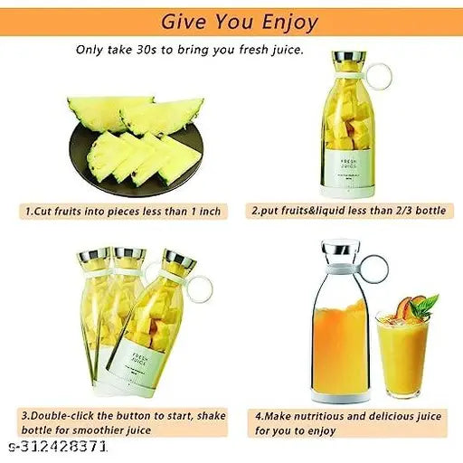 Portable USB Juicer Bottle for Smoothies and Shakes