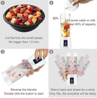 Portable USB 6-Blade Blender, 380ml