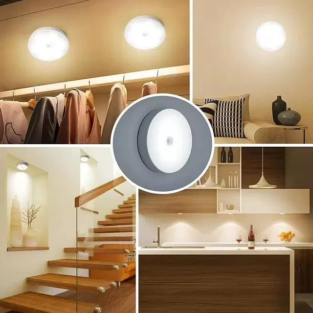 Motion Sensor Night Light – USB Rechargeable LED Lights (Pack of 2)
