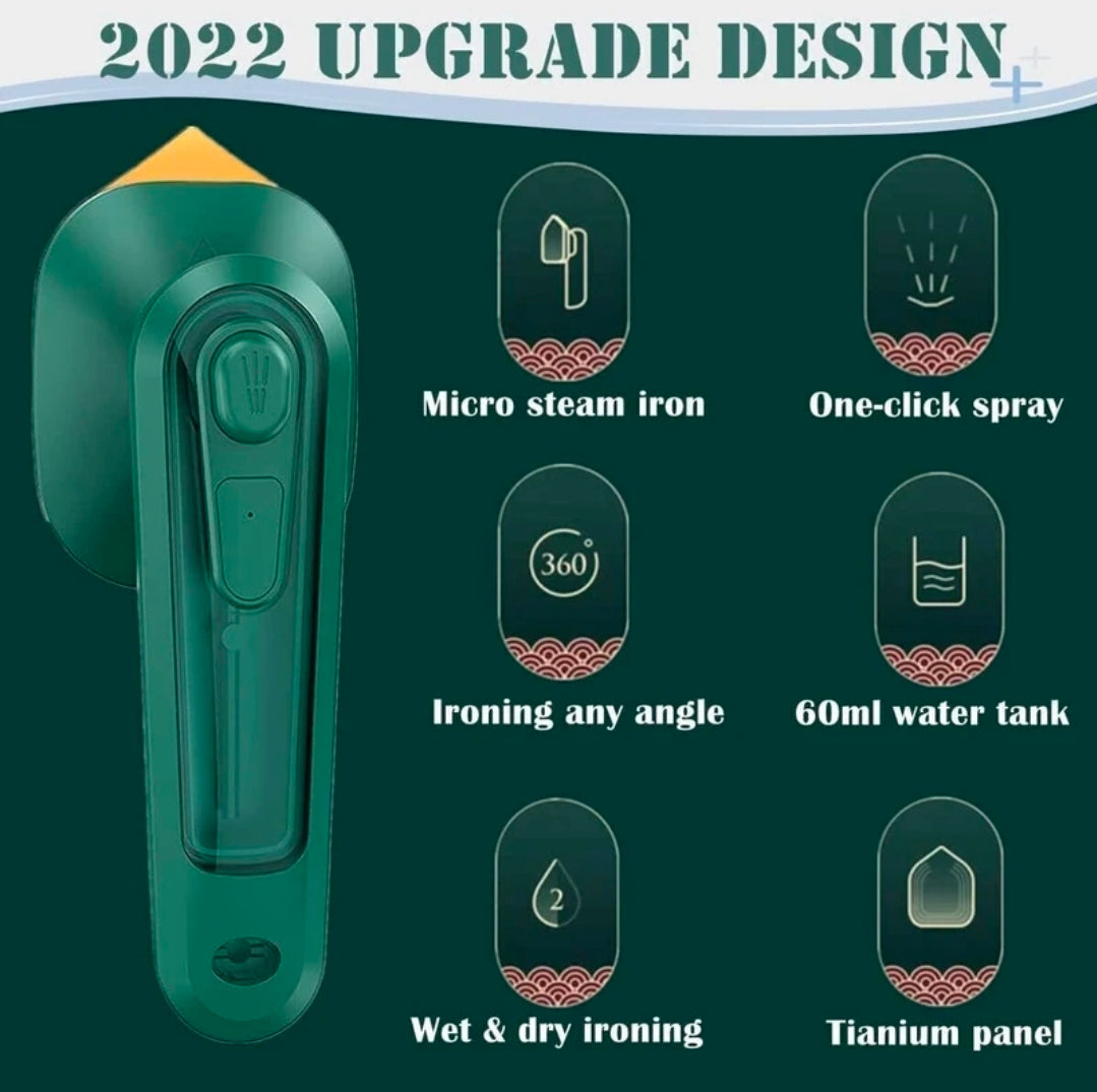 Portable Mini Steam Iron, 28W Handheld Garment Steamer